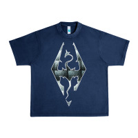 Navy skyrim Urban Heavy Tee - artisFamous