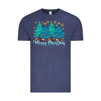 Vintage Denim Merry Christmas Vintage Tee - CowhideDigitalArt