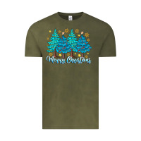 Vintage Olive Merry Christmas Vintage Tee - CowhideDigitalArt
