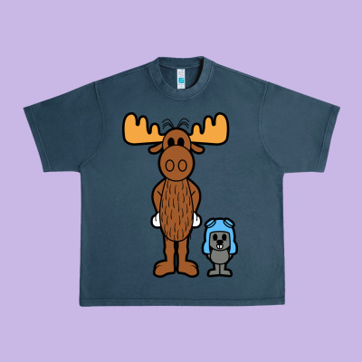 Rocky And Bullwinkle Urban Heavy Tee Designed By Artisfamous