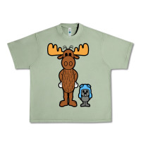 Oil Green rocky and bullwinkle Urban Heavy Tee - artisFamous