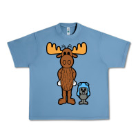 Pebble Blue rocky and bullwinkle Urban Heavy Tee - artisFamous