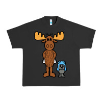 Pigment Black rocky and bullwinkle Urban Heavy Tee - artisFamous