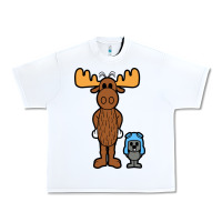 White rocky and bullwinkle Urban Heavy Tee - artisFamous