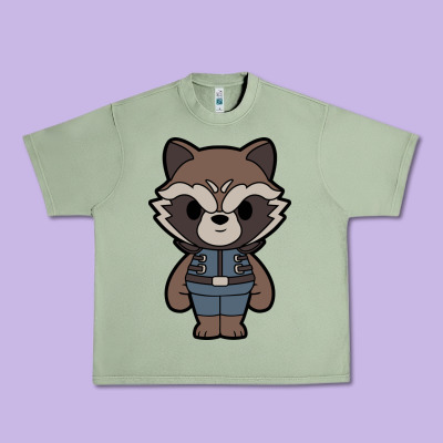 Rocket Racoon Chibi Urban Heavy Tee Designed By Artisfamous