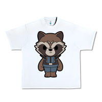 White rocket racoon chibi Urban Heavy Tee - artisFamous