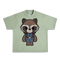 Oil Green rocket racoon chibi Urban Heavy Tee - artisFamous