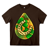 Chocolate Brown st.patrick's teardrop earrings Heavy Core Tee - FaDigitalArtStudio