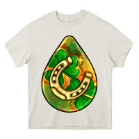 Cream st.patrick's teardrop earrings Heavy Core Tee - FaDigitalArtStudio