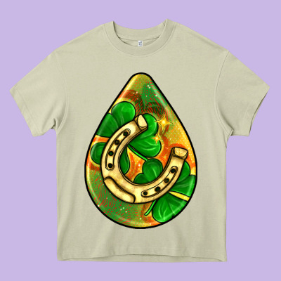 St.patrick's Teardrop Earrings Heavy Core Tee Designed By Fadigitalartstudio