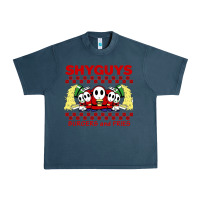 Midnight Navy shy guys burger and fries Urban Heavy Tee - artisFamous