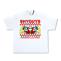 White shy guys burger and fries Urban Heavy Tee - artisFamous
