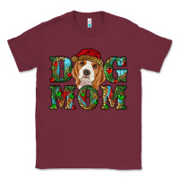 Burgundy Christmas dog mom beagle Classic Tee - RanaPortraitStore