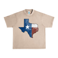 French Oak Texas Watercolor Map Urban Heavy Tee - Jasminsmagicworld