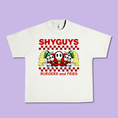 Shy Guys Burger And Fries Urban Heavy Tee Designed By Artisfamous