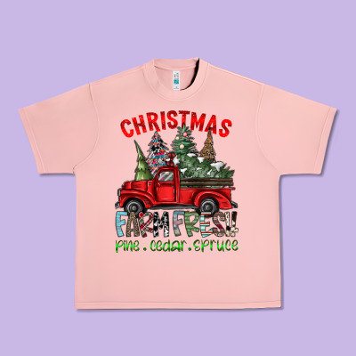 Christmas Farm Fresh Urban Heavy Tee Designed By Cowhidedigitalart