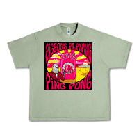 Oil Green Best Pigeons Playing Ping Pong Music Urban Heavy Tee - artisFamous