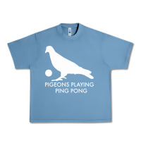 Pebble Blue Best Pigeons Playing Ping Pong Music Urban Heavy Tee - artisFamous
