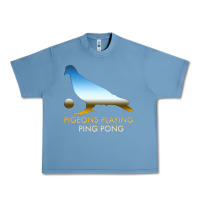 Pebble Blue Best Pigeons Playing Ping Pong Music Urban Heavy Tee - artisFamous