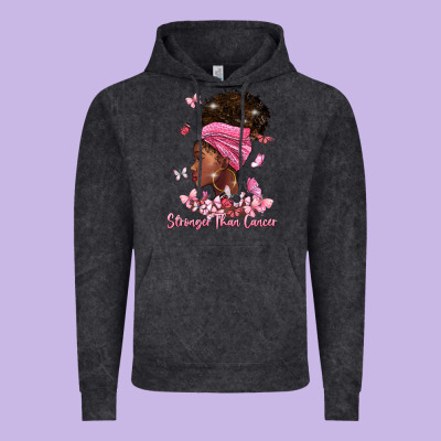 Stronger Than Cancer Vintage Hoodie Designed By Barkaloodesign
