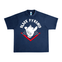 Navy black pyramid Urban Heavy Tee - artisFamous