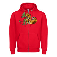 Red sunflower pumpkin Zipper Hoodie - RanaPortraitStore