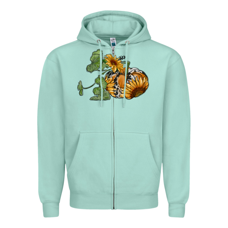 Sunflower Pumpkin Zipper Hoodie by RanaPortraitStore | Teevron