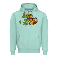 Seafoam sunflower pumpkin Zipper Hoodie - RanaPortraitStore