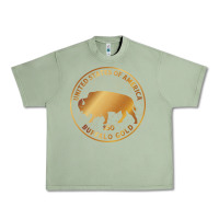 Oil Green Buffalo Gold Native American - Bison Urban Heavy Tee - artisFamous