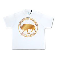 White Buffalo Gold Native American - Bison Urban Heavy Tee - artisFamous