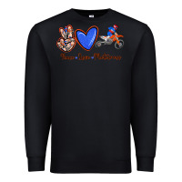 Black Peace Love Motocross Premium Sweatshirt - RanaPortraitStore