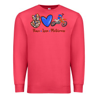Cardinal Peace Love Motocross Premium Sweatshirt - RanaPortraitStore