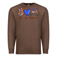 Chestnut Peace Love Motocross Premium Sweatshirt - RanaPortraitStore