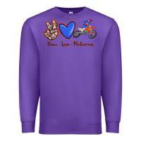 Purple Peace Love Motocross Premium Sweatshirt - RanaPortraitStore