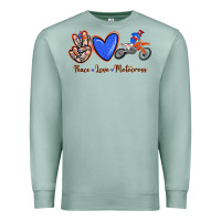 Seafoam Peace Love Motocross Premium Sweatshirt - RanaPortraitStore