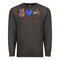 Smoke Peace Love Motocross Premium Sweatshirt - RanaPortraitStore