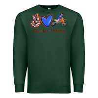 Sports Green Peace Love Motocross Premium Sweatshirt - RanaPortraitStore