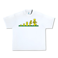 White evolution of lego Urban Heavy Tee - artisFamous