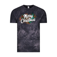 Cloud Black Merry Christmas Vintage Tee - CowhideDigitalArt