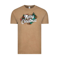 Vintage Coffee Merry Christmas Vintage Tee - CowhideDigitalArt