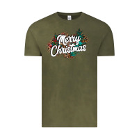 Vintage Olive Merry Christmas Vintage Tee - CowhideDigitalArt