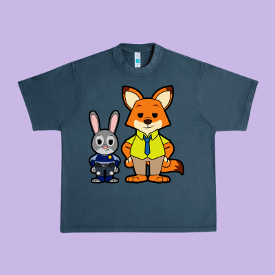 Zootopia Duo Chibi Urban Heavy Tee Designed By Artisfamous