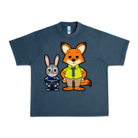 Midnight Navy zootopia duo chibi Urban Heavy Tee - artisFamous