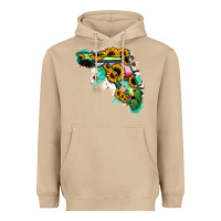 Mushroom Florida Map Sunflower Cactus Serape Heavyweight Hoodie - RanaPortraitStore