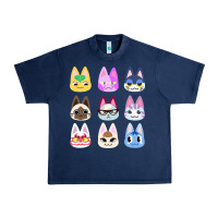 Navy animal crossing cute cats animal crossing new horizons Urban Heavy Tee - artisFamous