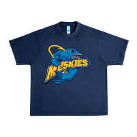 Navy lakeland university muskies Urban Heavy Tee - artisFamous