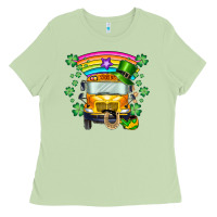 Matcha st. patricks day school bus Ladies Tee - SublimationCraftShop