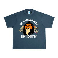 Midnight Navy surrounded by idiots book Urban Heavy Tee - artisFamous