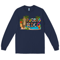 Navy puerto rico Long Sleeve Tee - Artiststas