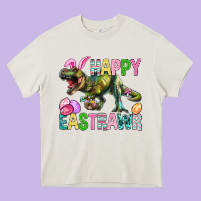 Happy Eastrawr Easter Heavy Core Tee Designed By Bundleandbundleshop